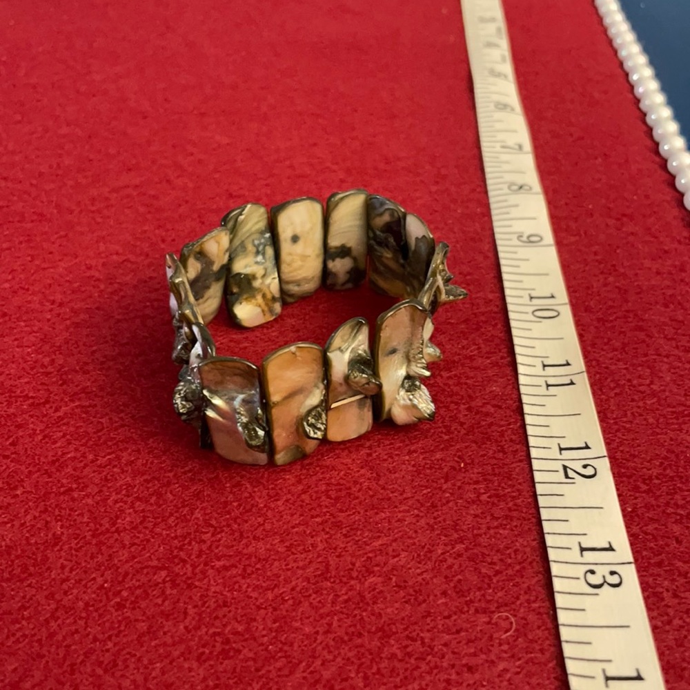 Oyster shell bracelet.